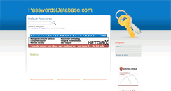 Desktop Screenshot of passwordsdatabase.com