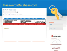 Tablet Screenshot of passwordsdatabase.com